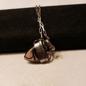 Amethyst pendant on sterling silver chain